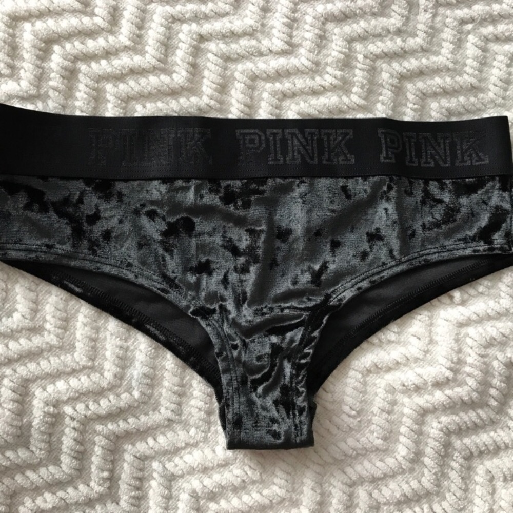 NWT Victoria's Secret Black Velvet Cheeky